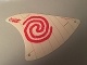 Cloth Sail Triangular with Red Spiral Swirl Pattern &#40;41150&#41; (28895)