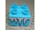 Duplo, Brick 2 x 2 with White Icicles Pattern (3437pb081 / 6136443)
