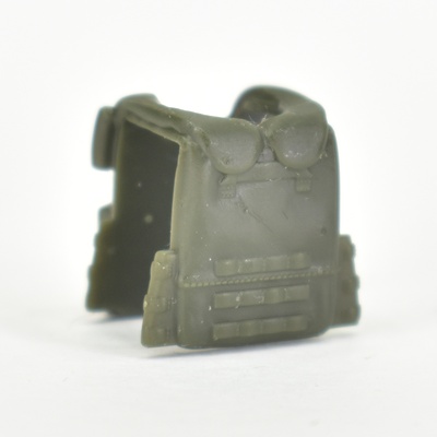 Бронежилет для лего фигурок 6Б45 "Ратник", опущенный воротник, темно-зеленый рация. G Brick Design