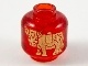 Minifigure, Head without Face Gold Ox / Cow Pattern - Vented Stud