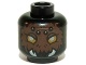 Minifig, Head Alien Chima Spider with Bright Light Orange Eyes, Reddish Brown Fur, Black and White Spots and Fangs Pattern &#40;Spinlyn&#41; - Stud Recessed (3626cpb1102 / 6057437)