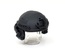 Боевой шлем для лего фигурок с наушниками, горизонтальное крепление. V2 черный. G Brick Design