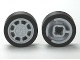 Wheel 11mm D. x 6mm with 8 Spokes with Black Tire 14mm D. x 6mm Solid Smooth (93593 / 50945)