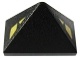 Slope 45 2 x 1 Triple with Bottom Stud Holder with Triangular Yellow Eyes Pattern (15571pb01 / 6143953)