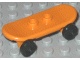 Minifig, Utensil Skateboard with Trolley Wheel Holders and Black Trolley Wheels &#40;42511 / 2496&#41; (42511c01)