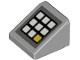 Slope 30 1 x 1 x 2/3 with Keypad with White and Yellow Buttons on Dark Bluish Gray Background Pattern (54200pb106 / 6343004)