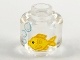 Minifigure, Head without Face with Yellow Fish and White Bubbles Pattern - Vented Stud (28621pb0017 / 6323497)