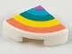 Tile, Round 1 x 1 Quarter with Pastel Rainbow Pattern (25269pb008 / 6253632)