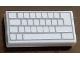 Tile 1 x 2 with Groove with Computer Keyboard Blank Keys Pattern