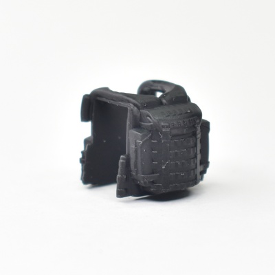 Бронежилет для лего 6Б45 "Ратник" черный. рация, опущенный воротник, рюкзак G Brick Design