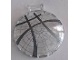 Dish 6 x 6 Inverted - No Studs with Handle with Rose Window Pattern Overlay with 4 Crossing Dark Bluish Gray Lines Pattern