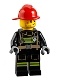 Fire - Reflective Stripes, Stubble Beard, Red Helmet