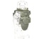 Бронежилет для лего фигурок Ратник "пулеметчик" с напашником и несъемным рюкзаком. темно-зеленый. G Brick Design