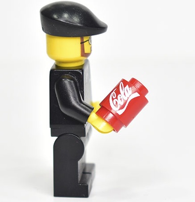 Brick round 1x1 красный с изображением "Cola"