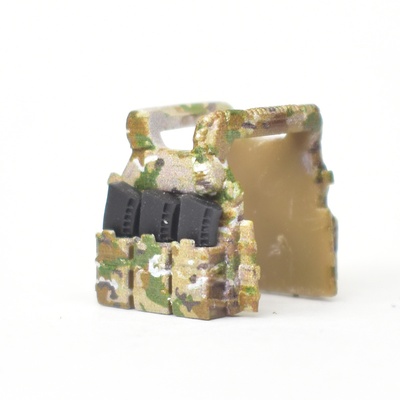 Тактический бронежилет (плитник) для лего фигурок LBT 6094 камуфляж мультикам с черными магазинами