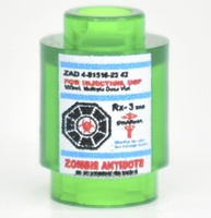 Brick round 1x1 "Zombie Antidote" двухсторонний принт