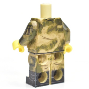 Российский лего Солдат в камуфляже "Мох", тело+ноги /LEGO армия