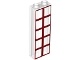 Brick 1 x 2 x 5 without Side Supports with Red and Dark Red Window Pane Pattern