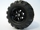 Wheel 30.4mm D. x 20mm with No Pin Holes and Reinforced Rim with Black Tire 56 x 26 Balloon (56145 / 55976) (56145c02)