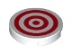 Tile, Round 2 x 2 with Bottom Stud Holder with Red Circles Pattern (14769pb186 / 6187691)