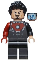 Tony Stark - Black Iron Man Suit with Dark Red Right Arm (sh584)