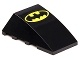 Wedge 4 x 4 No Studs with Large Batman Logo Pattern &#40;Printed&#41; (47753pb047)
