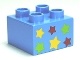 Duplo, Brick 2 x 2 with 6 Stars Pattern