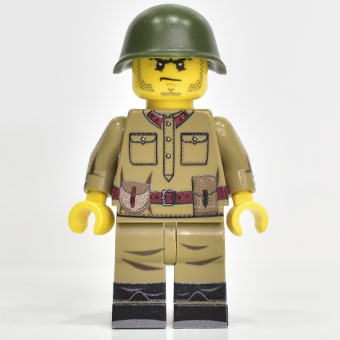Советский солдат (LEGO) в гимнастерке М35 подсумки для ППШ принты 360