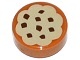 Tile, Round 1 x 1 with Cookie Tan Frosting and Chocolate Sprinkles Pattern (98138pb014 / 6055384)
