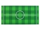 Tile 8 x 16 with Bottom Tubes with Green and Checkerboard Soccer &#40;Football&#41; Pitch, and White Center Circle and Halfway Lines Pattern (90498pb33 / 6370501)