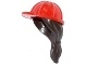 Minifigure, Headgear Helmet Construction with Dark Brown Ponytail Hair Pattern (16178pb01 / 6057738,6173572)