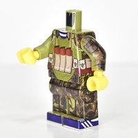 Советский LEGO солдат. камуфляж "Дубок", бронежилет 6Б2, разгрузка, кроссовки тело плюс ноги