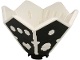 Dice Spinner with White Inside and Hexagonal Dots, Hearts and Skulls Pattern (66962c01)