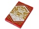 Tile 2 x 3 with White Dojo Temple on Gold Background with Gold Trim Pattern &#40;Ninjago Wisdom Banner&#41; (26603pb220)