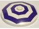 Dish 4 x 4 Inverted &#40;Radar&#41; with Solid Stud with 2 Dark Purple Octagons Pattern (3960pb020 / 4616174)
