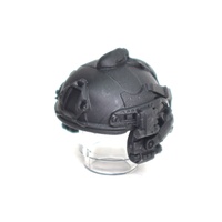 Боевой шлем с наушниками, горизонтальное крепление. черный. G Brick Design