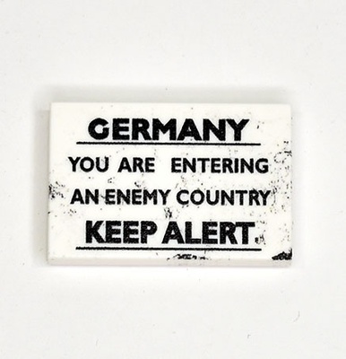 Tile, 2 x 3 С принтом "Germany keep alert"