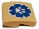 Slope, Curved 2 x 2 with White Paw Print on Blue Wildlife Rescue Logo Pattern (15068pb362 / 6343799)
