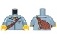 Torso Jacket with Zipper, Diagonal Belt and Bag on Back Pattern / Sand Blue Arms / Yellow Hands (973pb3902c01 / 6308151)