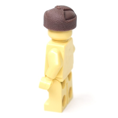 Шапка-ушанка коричневая для лего фигурок. G Brick Design
