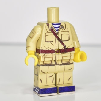 Советский LEGO солдат в форме "Афганка", кроссовки, Только торс + ноги.
