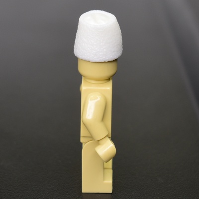 Папаха высокая белая. для лего фигурок