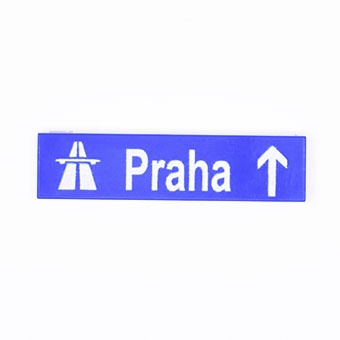 Tile 1 x 4 с надписью "Praha"