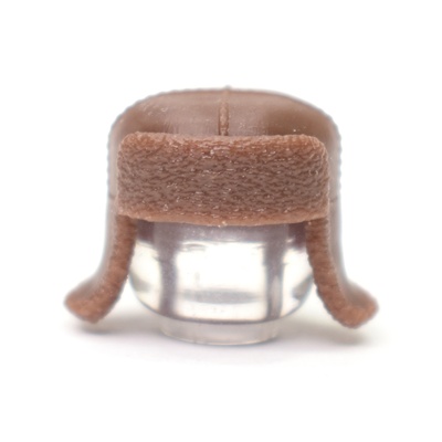 Ушанка с опущенными ушами. Коричневая. для ЛЕГО фигурок