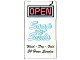 Glass for Window 1 x 4 x 6 with &#39;OPEN&#39;, &#39;Soap &#39;n&#39; Suds&#39; and &#39;Wash - Dry - Fold 24 Hour Service&#39; Sign Pattern (57895pb031)