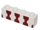 Brick 1 x 4 with 3 Dark Red Vertical Stripes Pattern