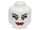 Minifig, Head Alien Female with Red Lips, Fangs and Purple Eye Shadow Pattern - Stud Recessed (3626cpb1404 / 6121892)