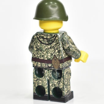 Советский лего  солдат Камуфляж "Лиственный лес" обр. 1942 подсумки ППШ/LEGO армия
