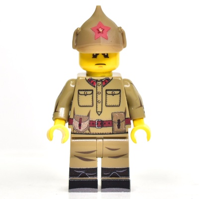 Буденовка солдата пехоты для лего фигурок, бежевая. G Brick Design