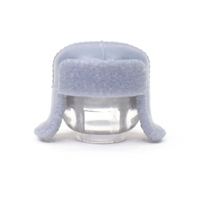 Ушанка с опущенными ушами. Темно-серая. для ЛЕГО фигурок